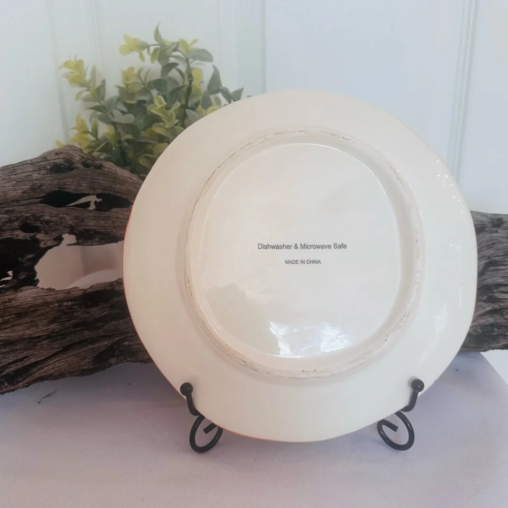 HOME DECOR ~ Orange Fox 8” Decorative Plate Dishwasher Safe